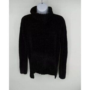 Marled High Low Turtleneck Sweater XS Black NWT $70